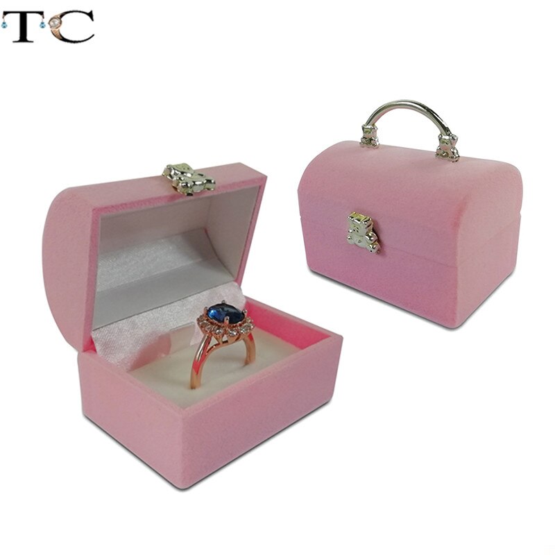 Kreative Samt Schmuck Kasten Mini Container Ring Kasten Ohrringe Ringe Lagerung Kasten Kleine Zubehör Anzeige Kasten: Mini Kasten