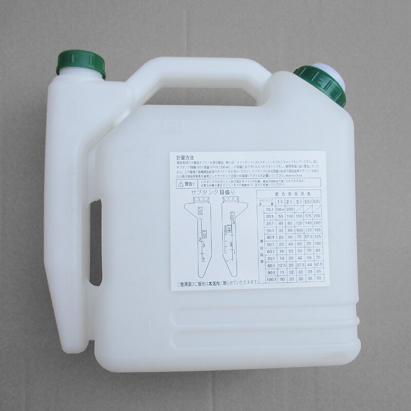5 liters olje bensin drivstoff blande flaske tank 2 takts olje blande flaske 20:1 ~ 50:1 for trimmer motorsag gressklipper deler holdbare