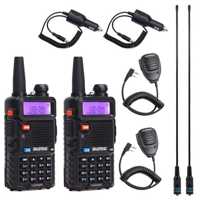 2 STUKS Baofeng BF-UV5R Amateur Radio Draagbare Walkie Talkie Pofung UV-5R 5W VHF/UHF Radio Dual Band Twee way Radio UV 5r CB Radio