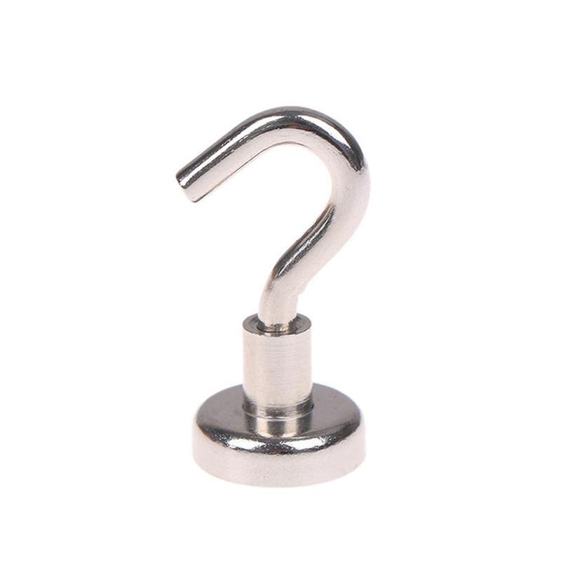 1pcs Powerful Magnetic Hooks Hook Magnet Holder Super For Cup Hook Magnet NdFeB Suction Key Force Pulling 8kg Heavy I6O6