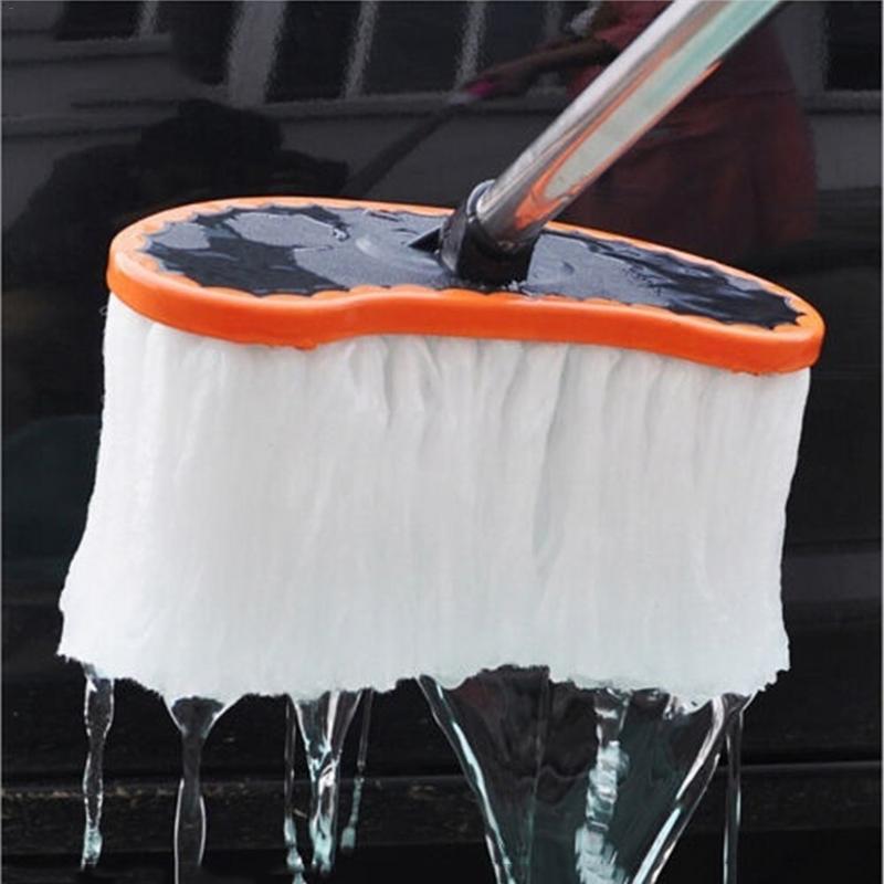 Biljusterbar teleskopisk aftørring blød mælk silke moppe rengøring vask børste vaskemaskine værktøj