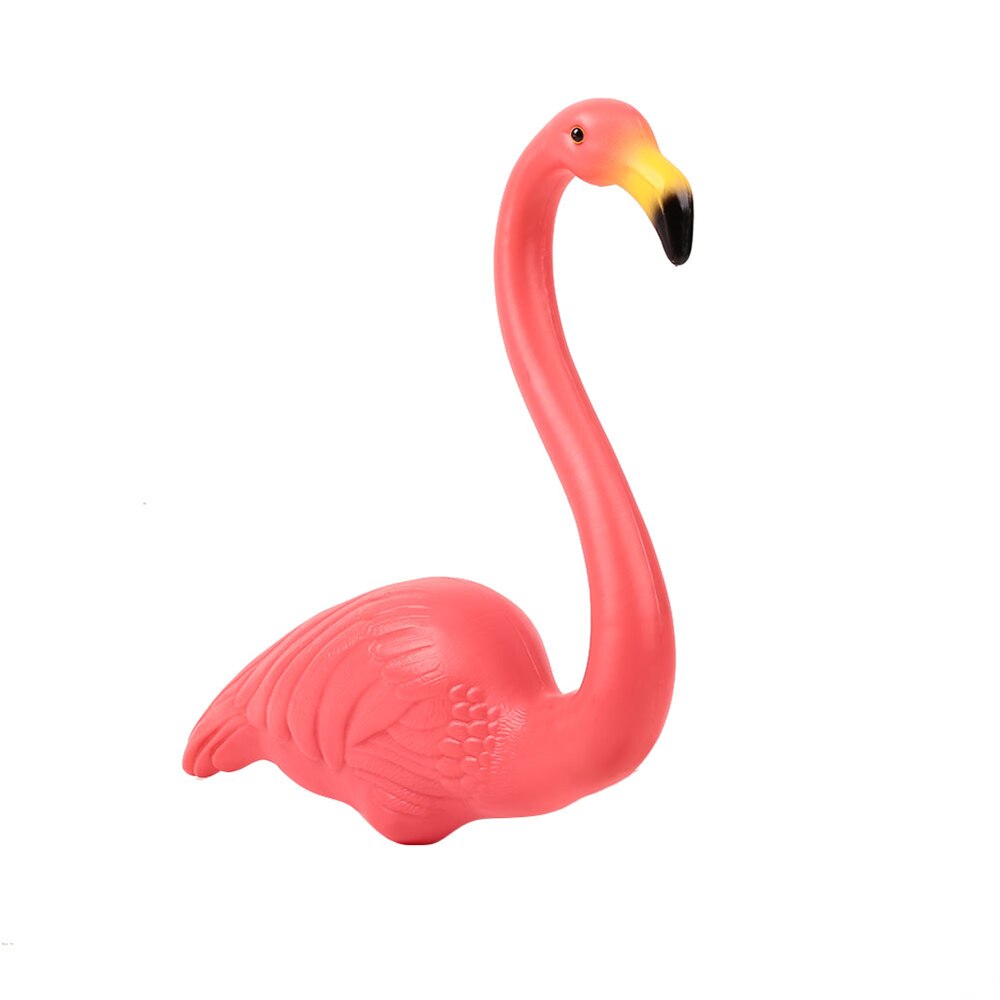 Koti piha puutarha nurmikko taide koristeet koristelu muovi vaaleanpunainen flamingo patsas: Pitkä punainen flamingo