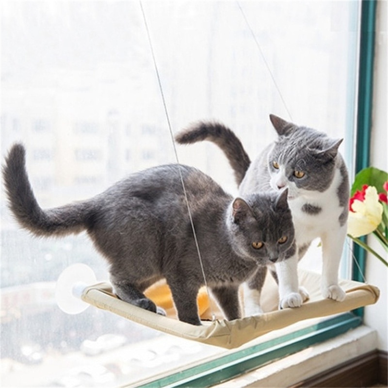 Mrosaa hängande kattbäddsmatta mjuk katt hängmatta fönster hängmattor kennlar 20kg katt säker hängande hylla sittplatser täcka cus