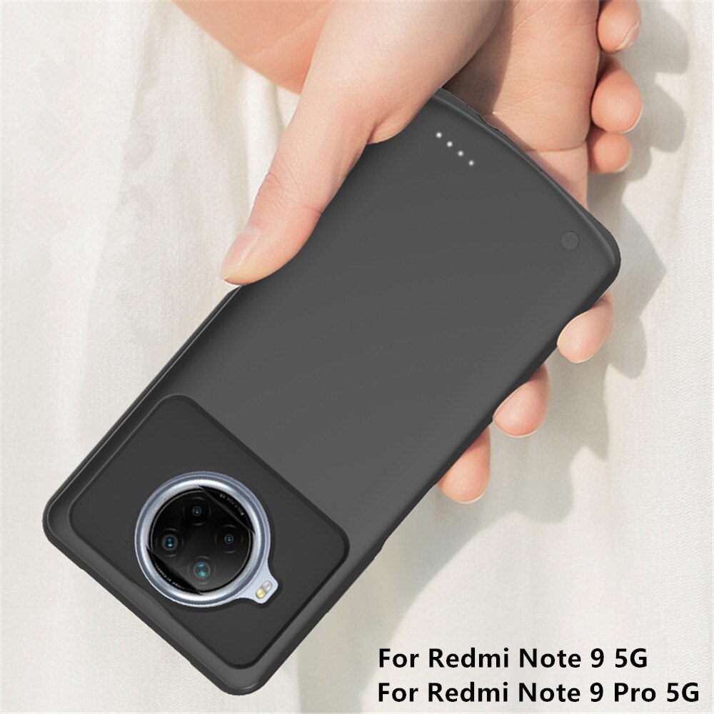 Battery Charger Case Voor Xiaomi Redmi Note 9 Pro 5G Powerbank Case 6800Mah Externe Opladen Cover Voor Redmi note 9 Batterij Case