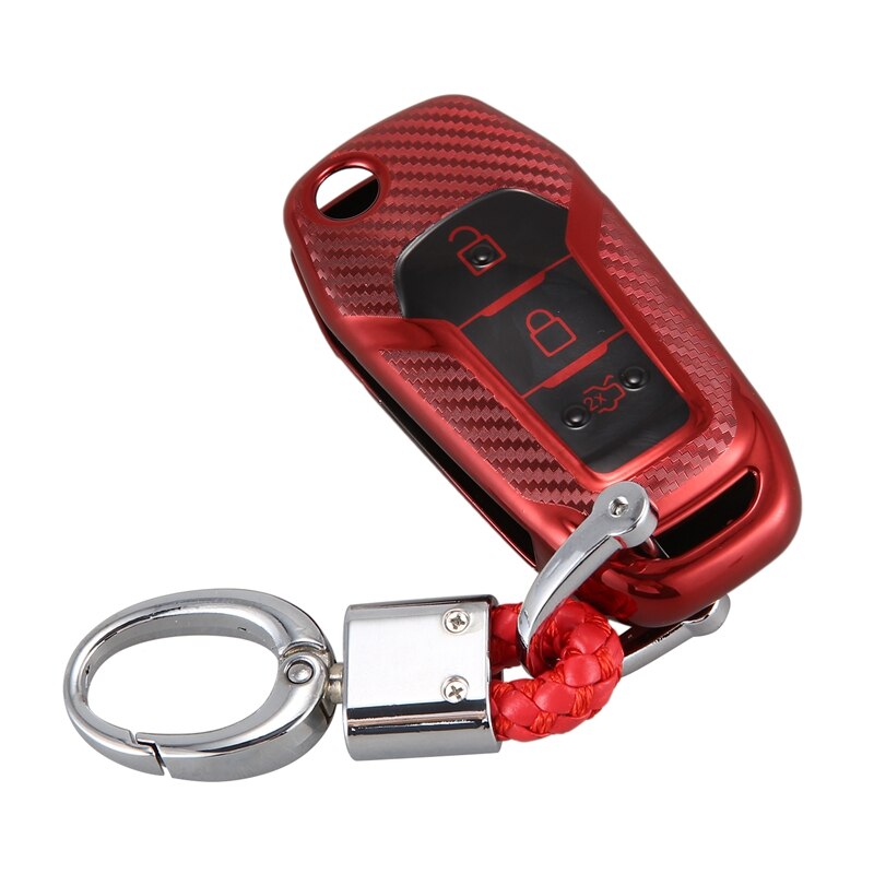 La chaîne principale molle de voiture de TPU couvre le support de chapeau d&#39;accessoires de caisse pour Ford Fusion Fiesta escorte Mondeo Everest Ranger, rouge