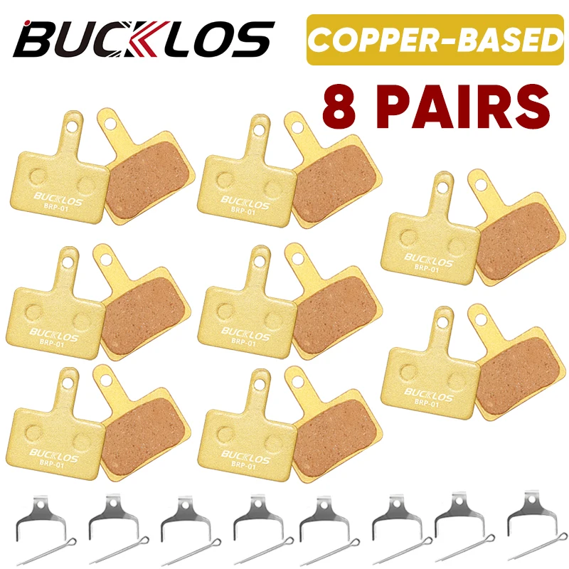 Pastillas de freno de bicicleta a base de cobre BUCKLOS, pastilla de freno de disco hidráulico de bicicleta resistente al desgaste, pastilla de freno de carretera Mtb para B01S B03S B05S MT200: Morado
