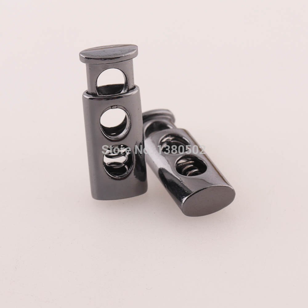 10pcs Gunmetal alloy Cord Locks Toggles Drawstrings Elastic Cord End Adjuster Stopper for Clothes Garment bag accessories
