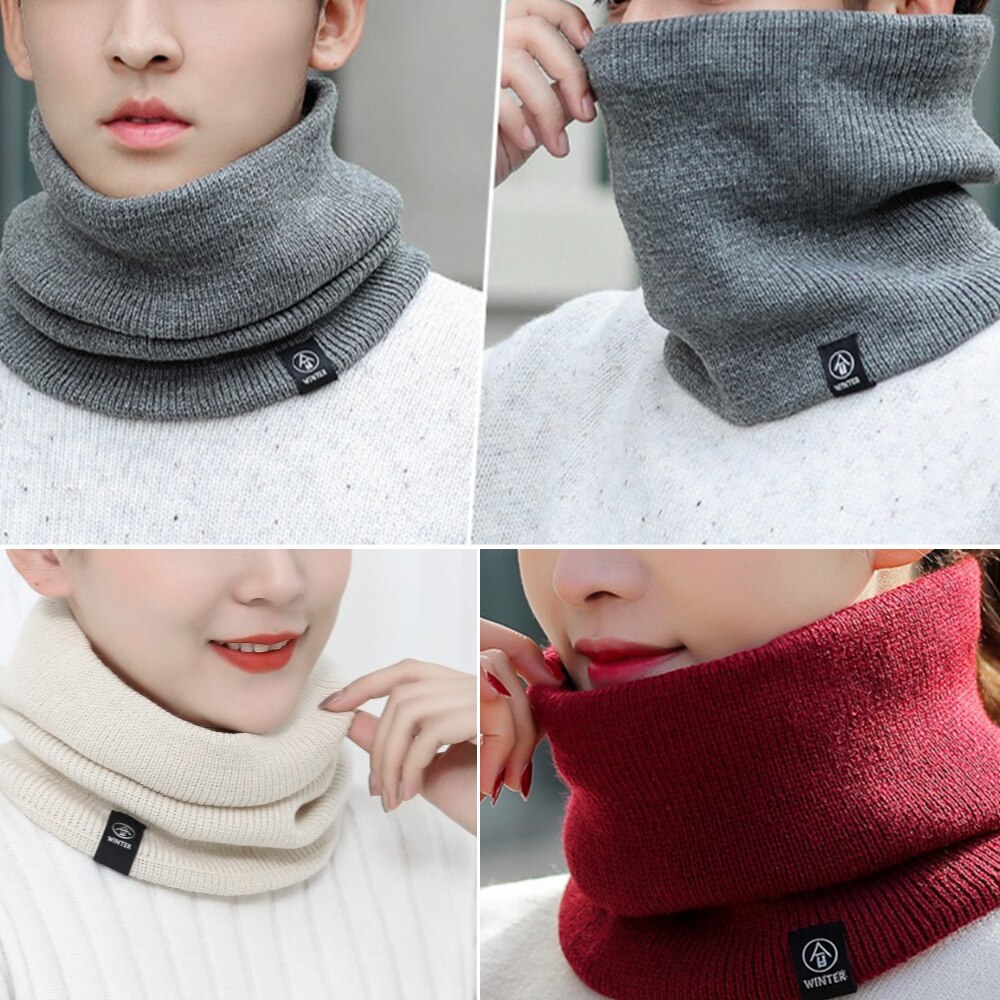 Écharpe en fausse fourrure tricotée unisexe, foulard épais, doux, à boucle circulaire, pour femme et homme, randonnée, cyclisme, escalade, cache-cou, hiver