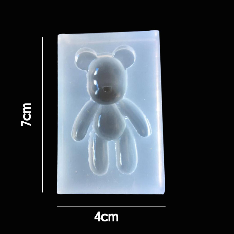 UV Hars Sieraden Vloeibare Siliconen Mal Big Bear Charms Hanger Mold Hars Mallen Voor DIY Hanger Charms Maken Sieraden Speelgoed