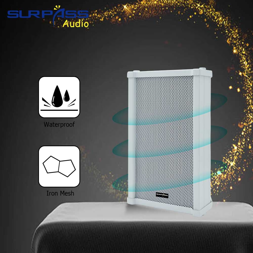 All Weather Waterproof Outdoor Columnn Speaker Wall Mount IP PA System Stereo Sound 10W Speaker Public Address HiFi Loudspeaker