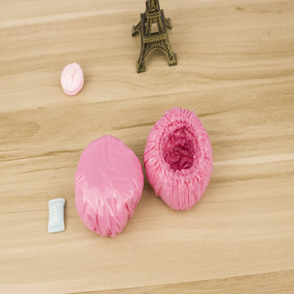 100 Pcs Disposable Plastic Waterproof Ear Protector Cover Caps Salon Hairdressing Dye Shield Earmuffs Shower Unisex: red