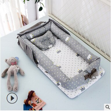 Baby seng bærbar baby reden seng krybbe rejse nyfødte barnesenge børnehave sove rede spædbarn vugge baby bassinet børns kofanger krybbe: 6