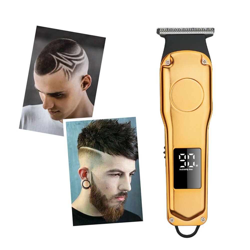 USB Rechargeable Hair Trimmer Men LCD Display Elec... Grandado