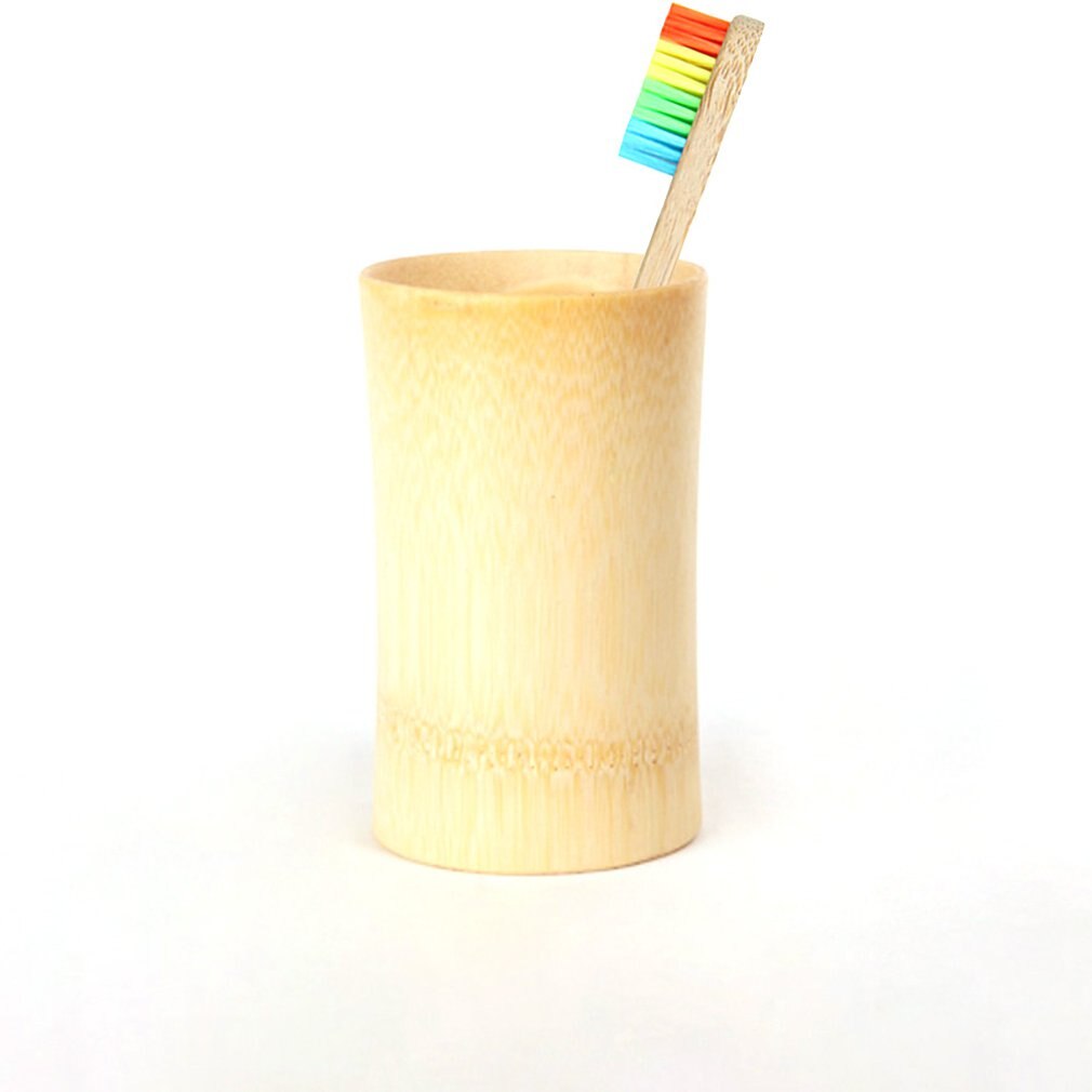 Natural Bamboo Environment Toothbrush Made with Rainbow Nylon Infused Bristles in Recycled Biodegradable