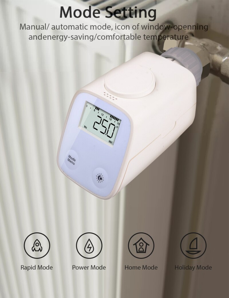 Tuya Smart Home Radiator Valve Smart Valve Temperature Control Valve ZIGBEE Temperature Control Valve