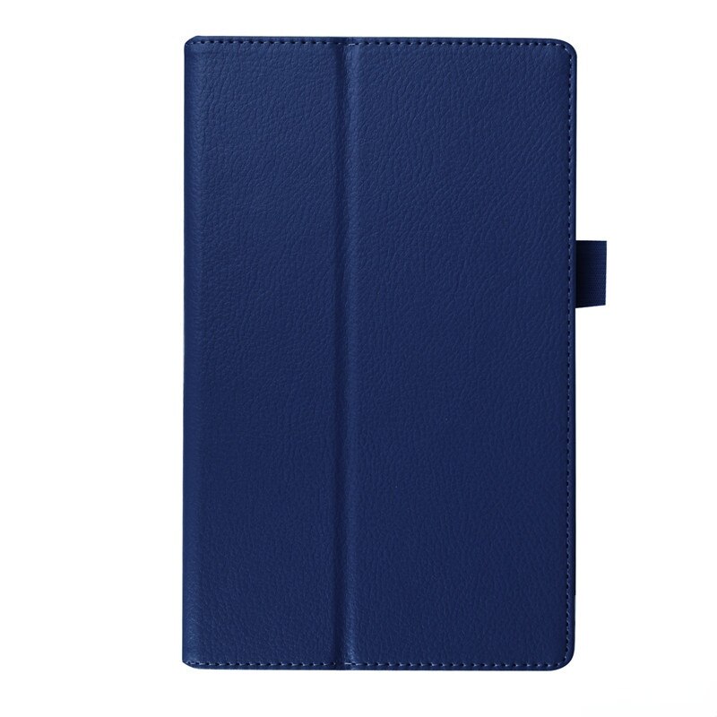Case Voor Lenovo Tab 3 8.0 Tb-850F Tab-850F Pu Lederen Stand Beschermende Tablet Cover: dark blue