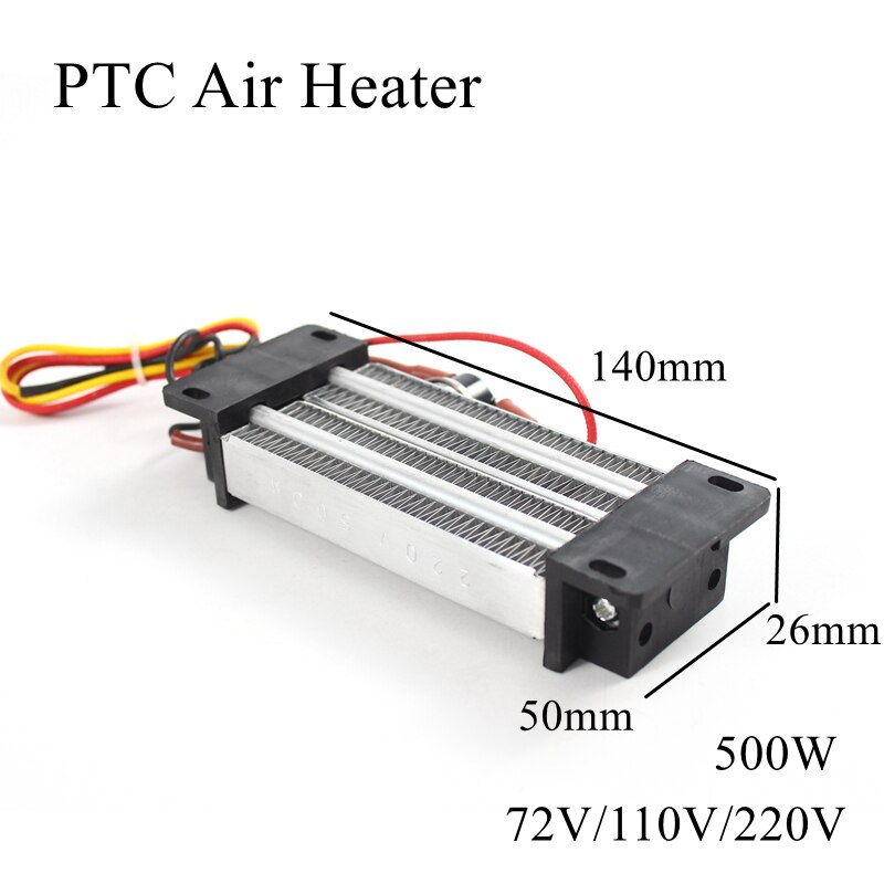 12V 24V 36V 48V 72V 110V 220V PTC Heater Ceramic Thermistor Air Heating Mini Outdoor Heaters Induction Aquarium Car Film Plate: 140x50x26mm