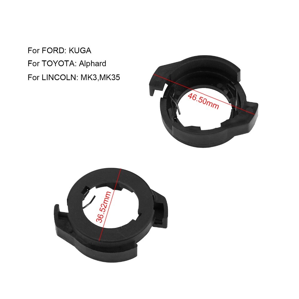 Douille d'ampoule de phare LED H7, support de retenue, adaptateur pour Alfa Romeo Renault Megane, 2 pièces