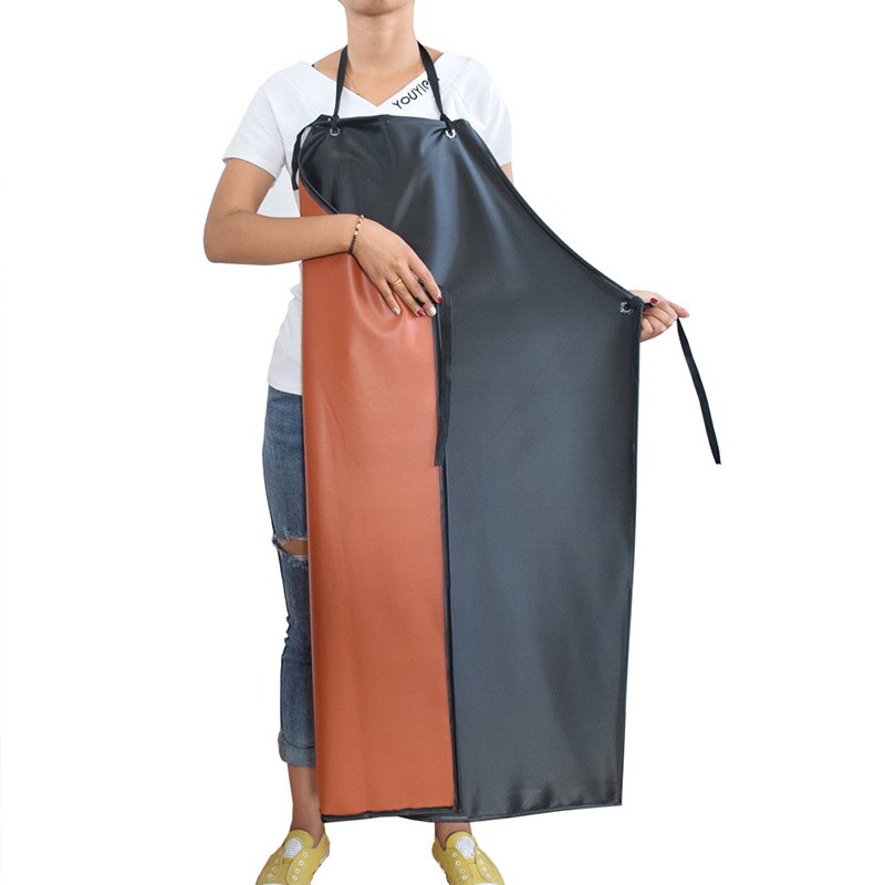 Tablier imperméable à l'eau en PVC tabliers de travail à l'épreuve de l'huile cantine cuisine industrielle vêtements de protection résistant aux acides et aux alcalis