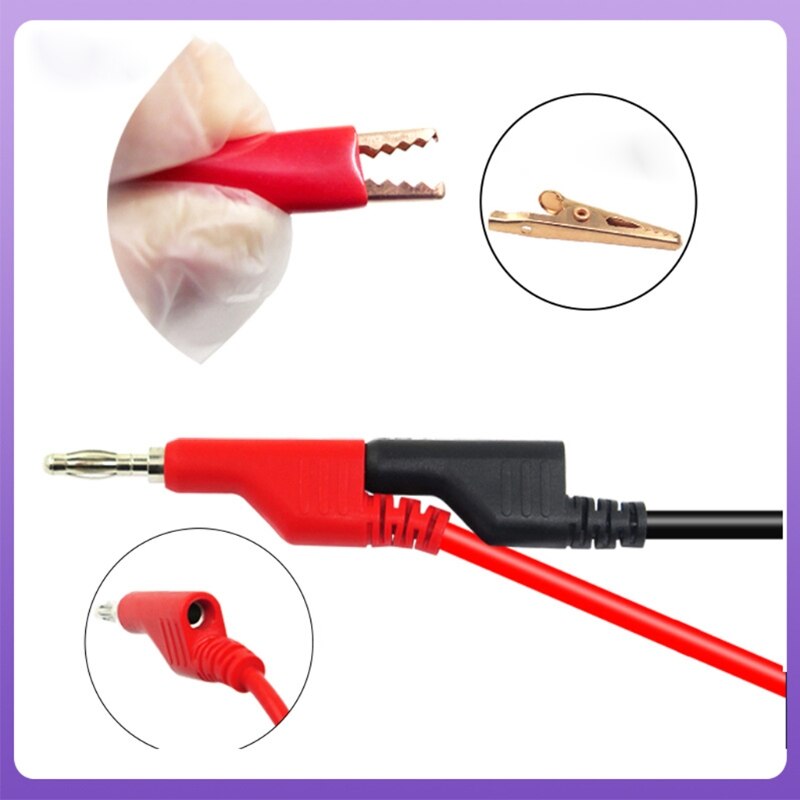 Gauge Jumper Double End Test Lead Wires for Electrical Testing 5 Colors 4mm