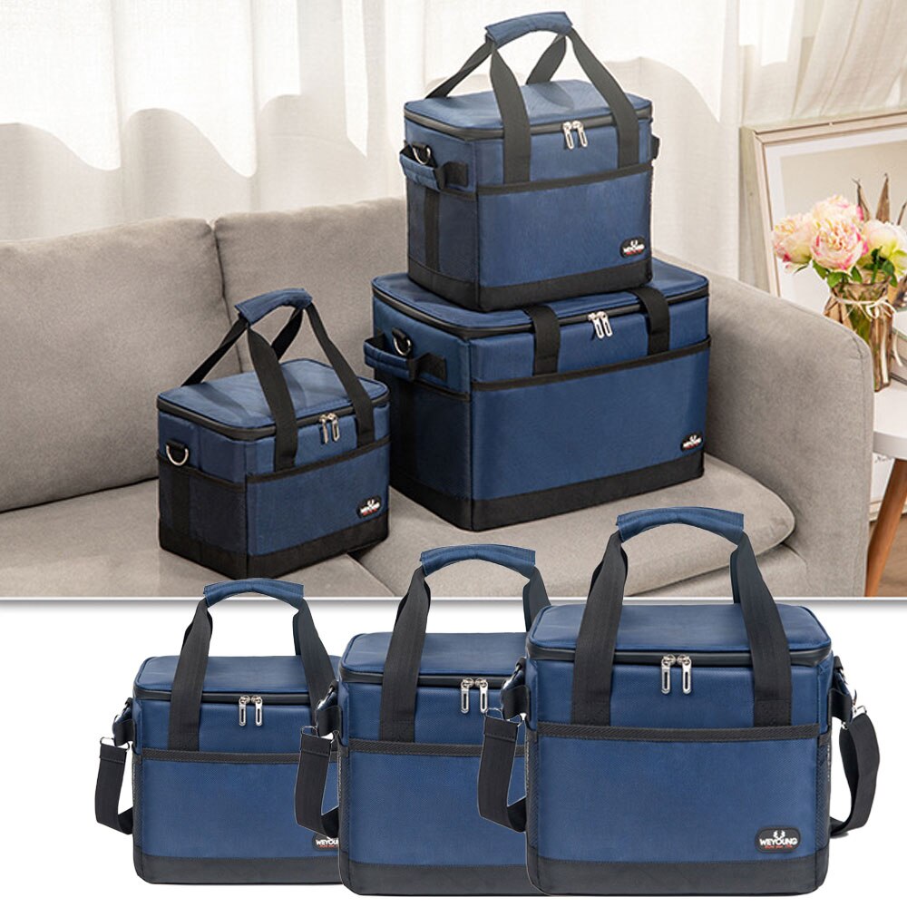 10/35L Camping Picknick Tragbare Thermische Kühltasche Große Kapazität Wasserdichte Picknick Mittagessen Lebensmittel Tasche Reißverschluss Isolierte Lagerung Beutel