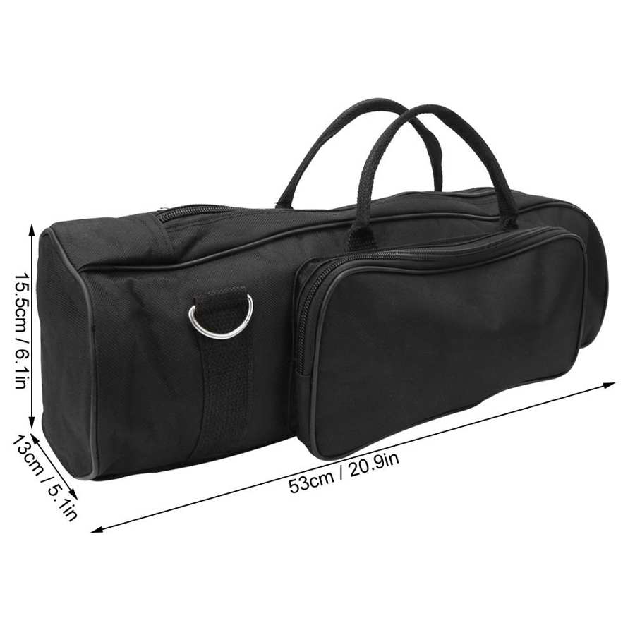 Portable Trumpet Bag Box Musical Instrument Storage Case Double Zipper