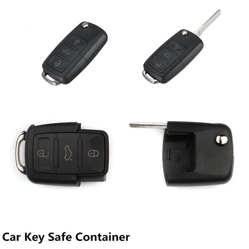 Car Key Safe Compartment Container Secret Hide Hollow Stash Tool Key Case for Car Portable Safe Storage Key Container