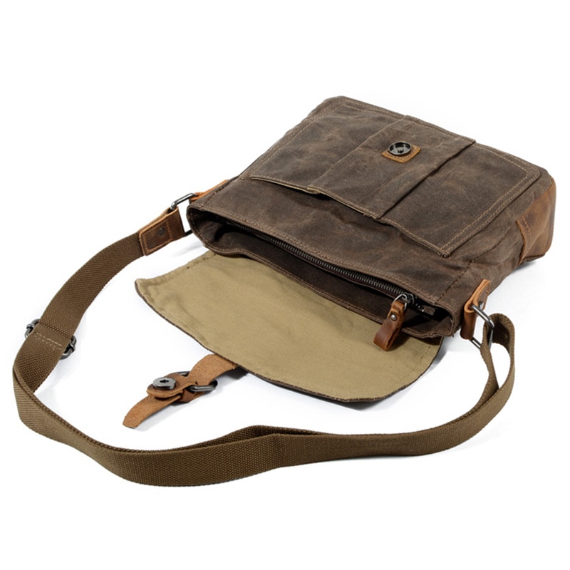 ABDB-Crossbody Heren Schoudertas Waterdichte Canvas Tas Mannen Casual Messenger Bag