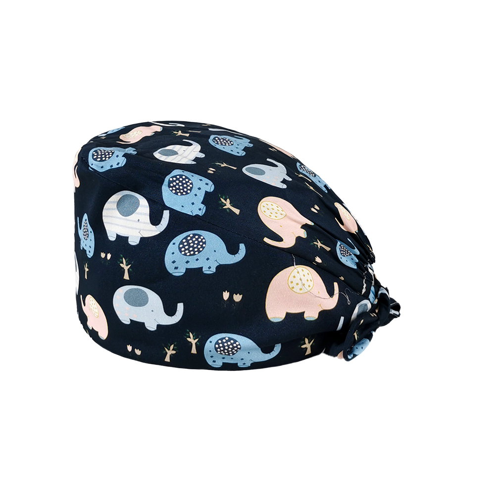 Gorro quirúrgico con estampado de dibujos animados para médico, gorros absorbentes para el sudor, cabeza de enfermera, Baotou, para salón de belleza, tapa de enfermería,: 22017