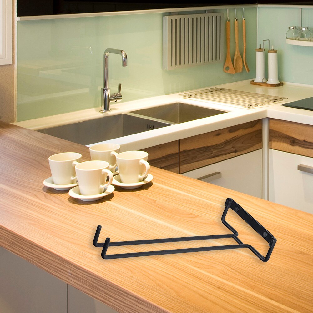 Gold Iron Silver useful 27/35/55cm Stainless Steel Wine Rack Glass Holder Hanging Bar Hanger Shelf