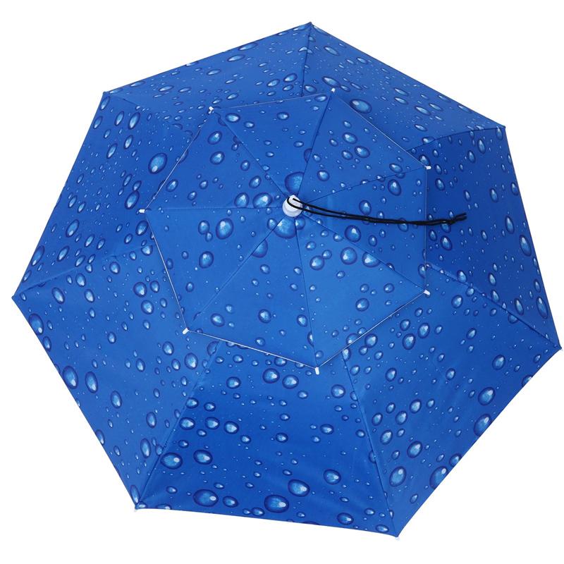 Parapluie d'extérieur mains libres pour hommes, protection contre la pluie et le soleil, Double couche, pêche, parasol étanche, 95cm: Blue