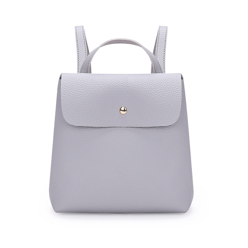 Femmes Mini sac à dos couleur Pure sacs à dos en cuir pour adolescentes femme école sac à bandoulière sac à dos mochila # T5P