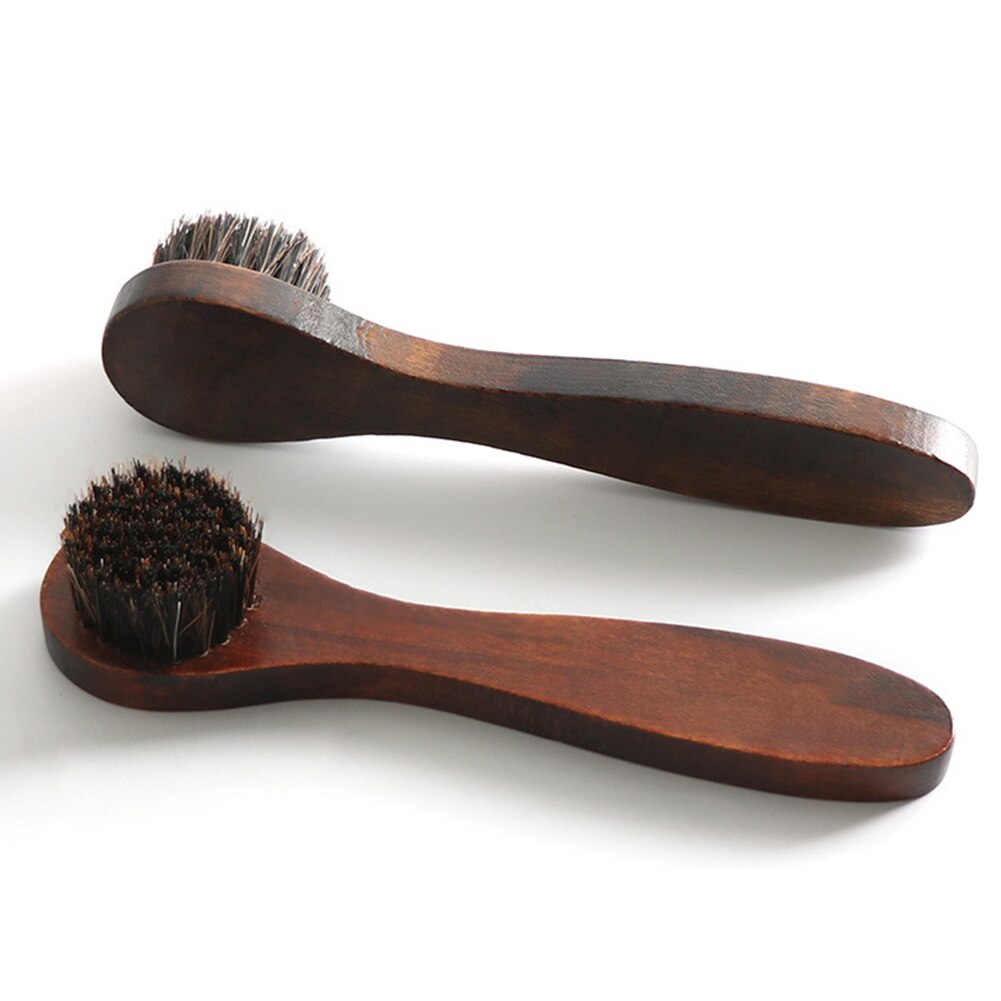 Travel Cleaning Tools Useful Dauber Wood Handle Shoe Brush Portable Long Boot Light Weight Polish Shine Hand Held Household