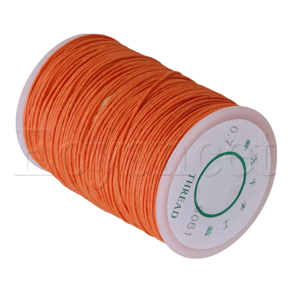 Orange 0.7mm dia håndarbejde læder sy hamp syning vokset tråd