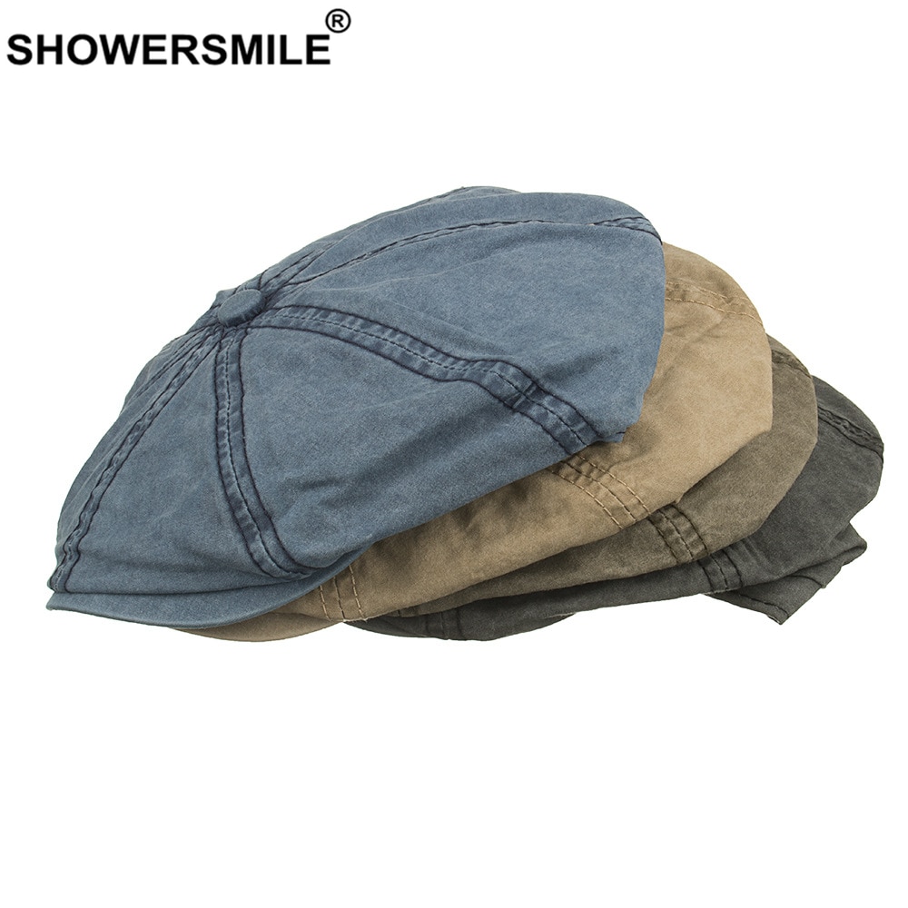 Bonnet plat noir pour hommes et femmes, béret décontracté en coton, couleur unie, 2022