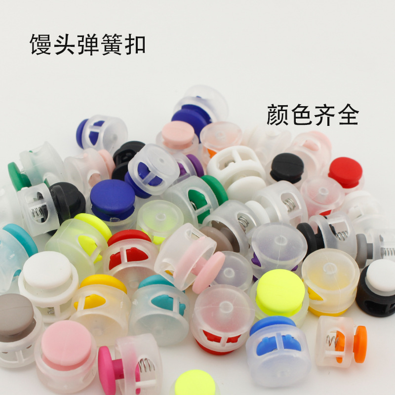 10 sztuk 1.7x1.7cm przeźroczyste tworzywo sztuczne wiosna klamra kieszeń sznurkiem klamra klamra regulacyjna