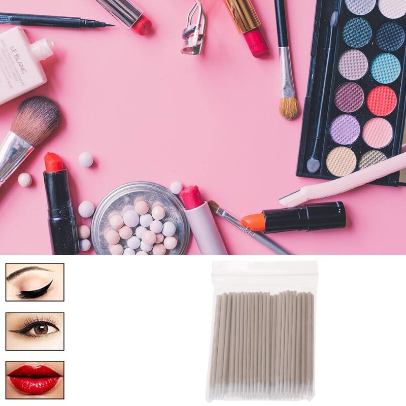 100 stk Bomuldspinde Spids Applikator Makeup Træpinde