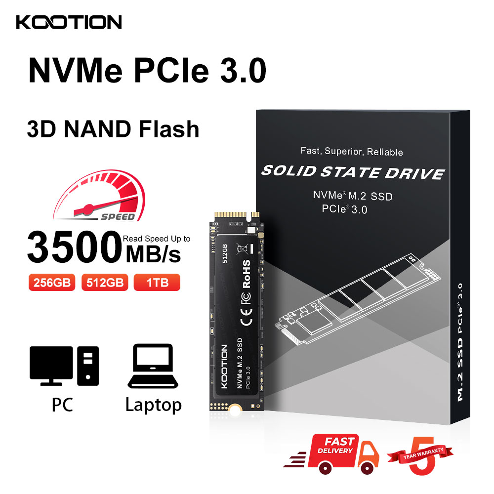 Kootion X15 M.2 SSD NVMe 2TB 1TB 512GB 256GB SSD M2 2280 PCIe 3,0 disco de estado sólido interno para ordenador portátil de escritorio