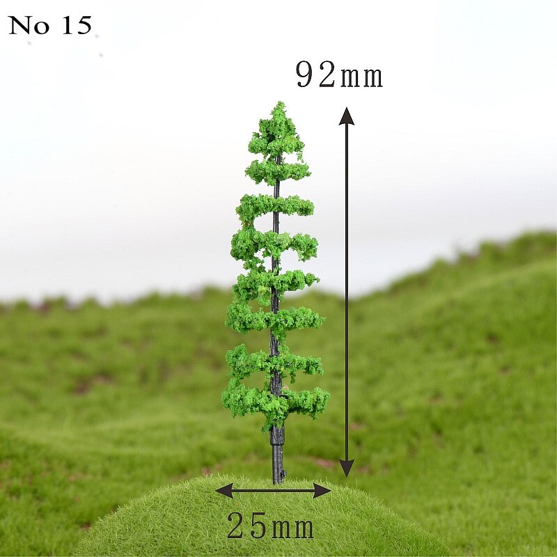 10 PCS Mini Tree Artificial Plants Branch Flowers Wedding Home Garden Decoration DIY micro-landscape succulent plants Decor: No 15