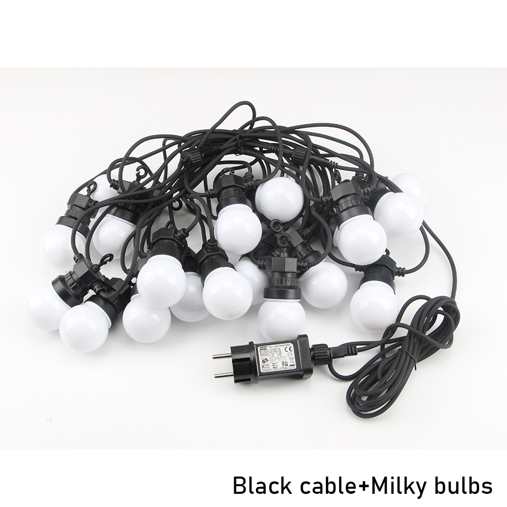 8M/13M/24M/38M LED Globe Ball String Light Street Christmas Fairy Led Festoon Outdoor For Garden Backyard Party Patio Decor: changeable / 105W / UK Plug