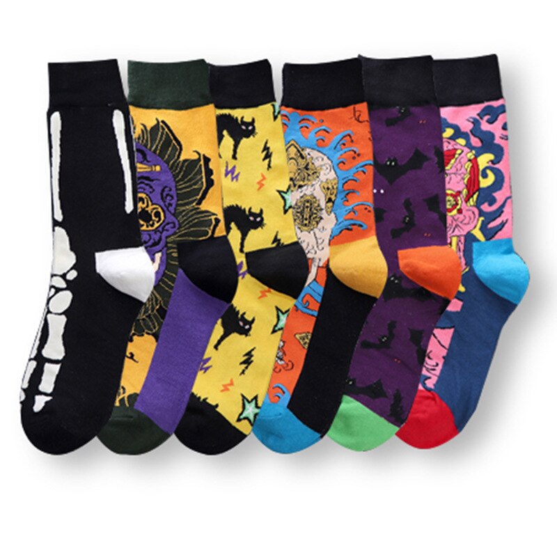 Newly Men Socks Cotton Casual Personality Hip Hop Streetwear Happy Socks for Men Brand