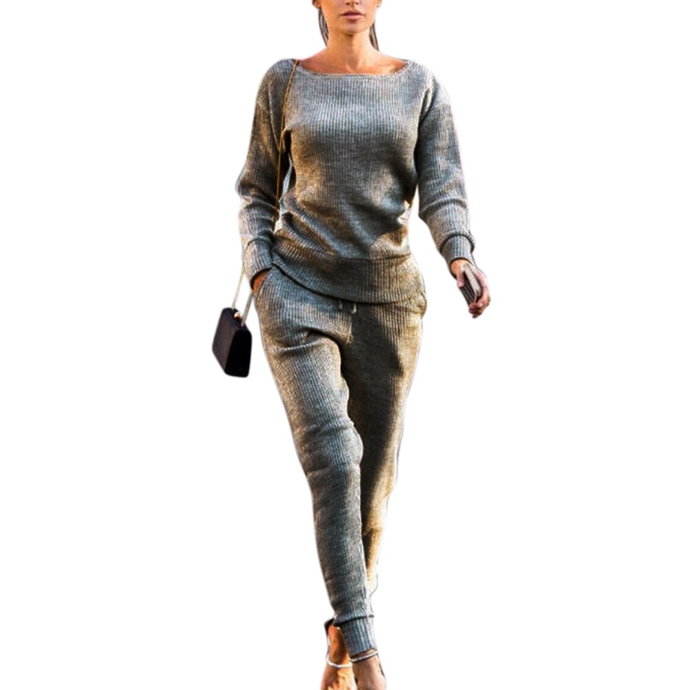 Vertvie 2Pcs Lange Mouwen Sport Sets Dagelijkse Slijtage Casual Losse Trainingspakken Vrouwen Sweatshirts Effen Broek Past Vrouwelijke