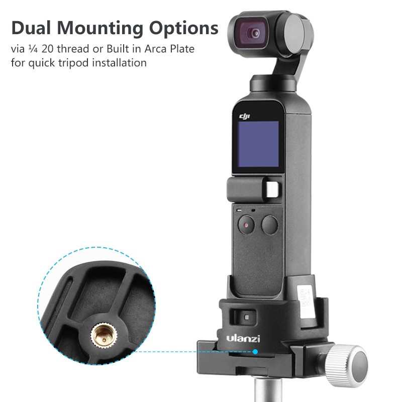 DJI OSMO POCKET Accessories - Tripod Adapter Base for Wifi Module Phone Fixed Holder Wide Angle Lens for Osmo Pocket Gimbal
