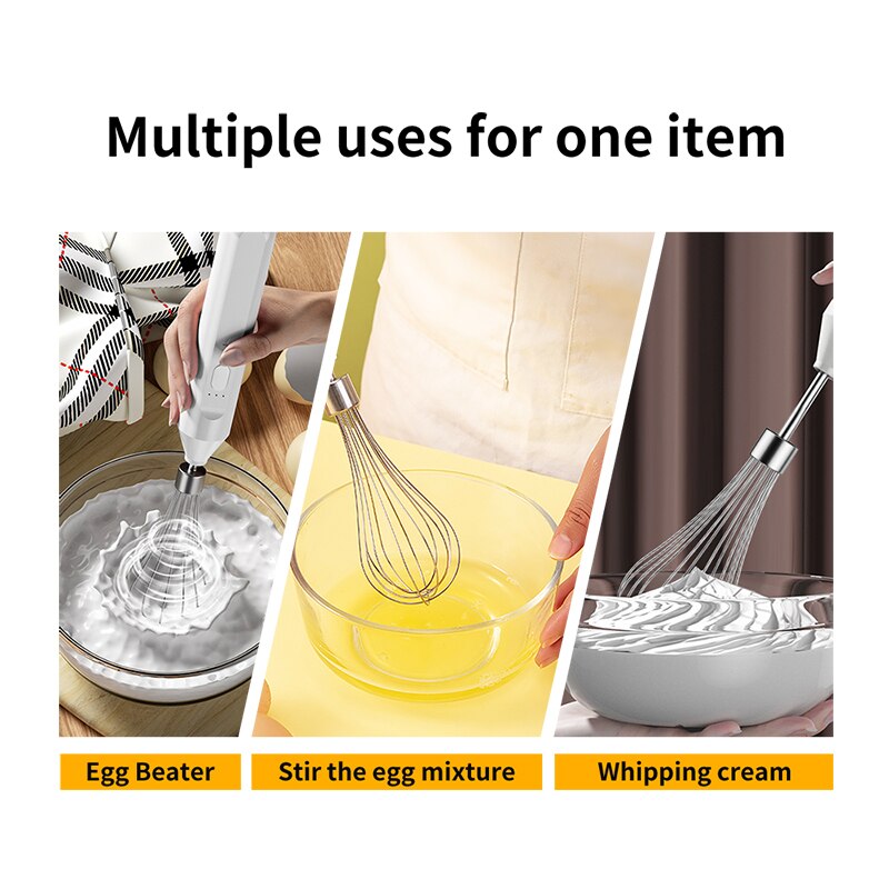 Elétrica Handheld Leite Frother, Batedor de ovos, Café Leite Bebida, Misturador de ovos, Foamer, Foamer, Household Kitchen Cooking Tool, 1 Pc