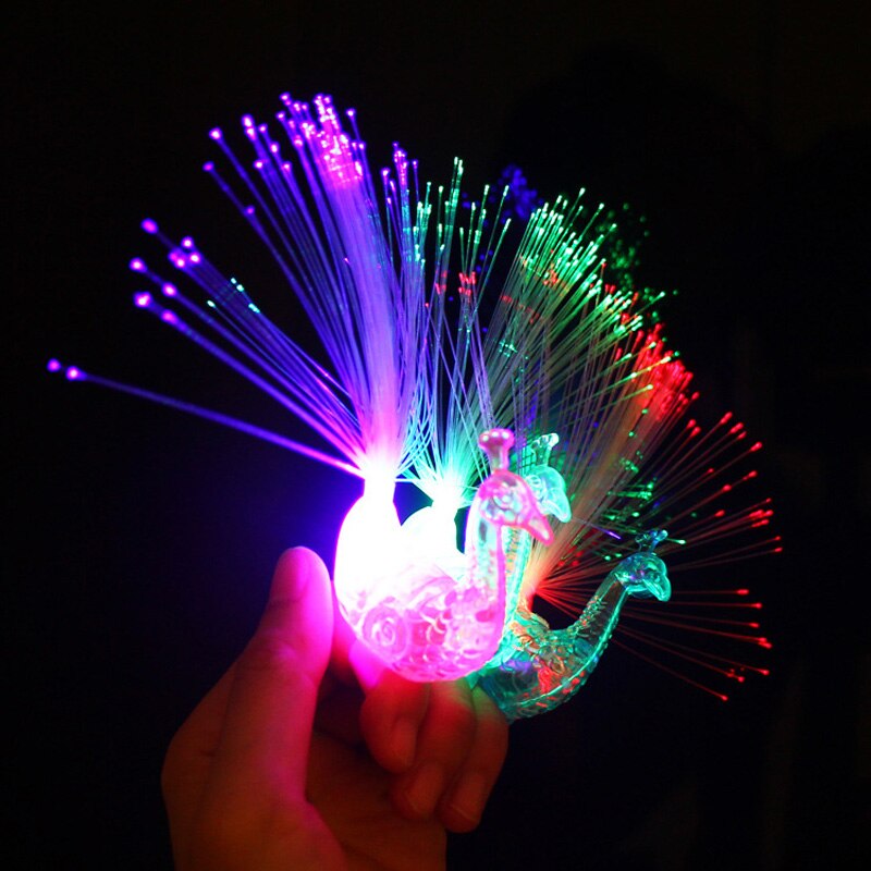 Children's Day peacock finger light LED light children's toys finger Toys