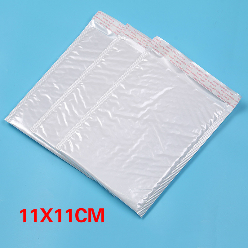 10pc kuvertposer af hvid skumplast, polstrede kuverter med bobleforsendelsespose indpakningsposer 11*11cm