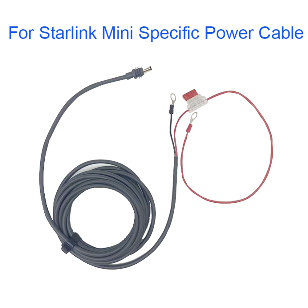 For Starlink Mini Power Cable DC 12V/24V Car Battery Ring Interface with ATC/ATO Fuse Box 18AWG Extension Wire Plug and Play