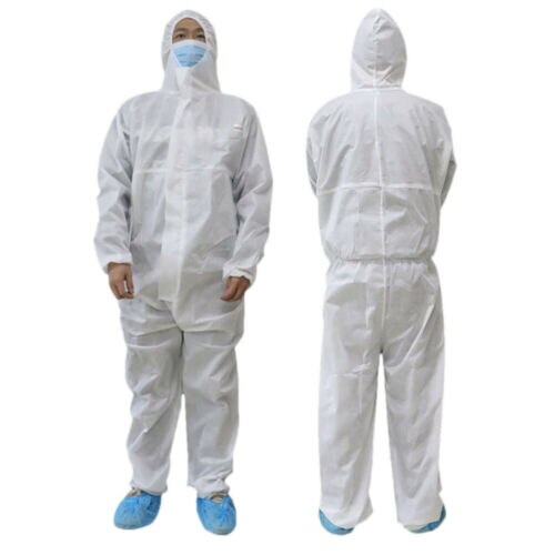 White Coverall Hazmat Suit Virus Protection Disposable Anti-Virus Clothing Disposable Factory Workshop Safety Clothing