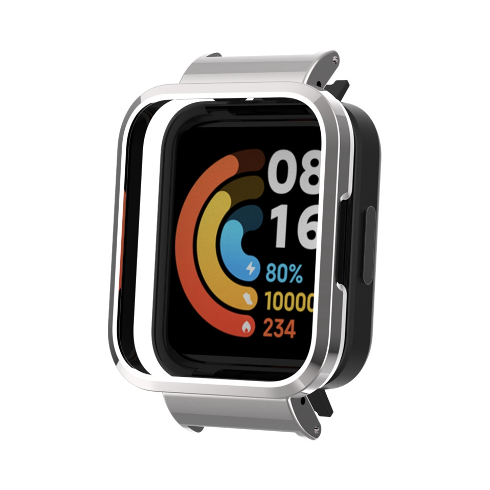 Coque de Protection d'écran en métal, antichoc et anti-rayures, pour Xiaomi Redmi Watch 2 Lite: sliver / Redmi watch 2 lite