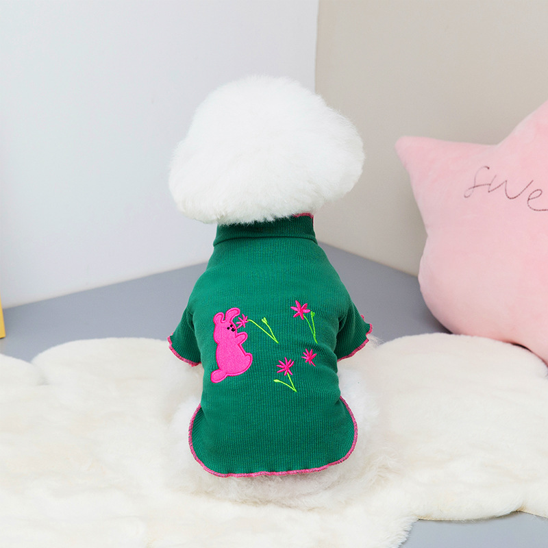 Roupas de cachorro quente casaco de cachorro roupas de gato camisola de cachorro primavera casaco de cachorro para cães pequenos chihuahua: green / L
